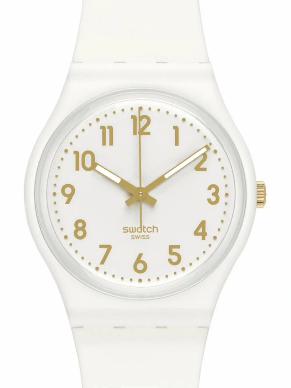Swatch “White Bishop” Women’s Quartz Watch